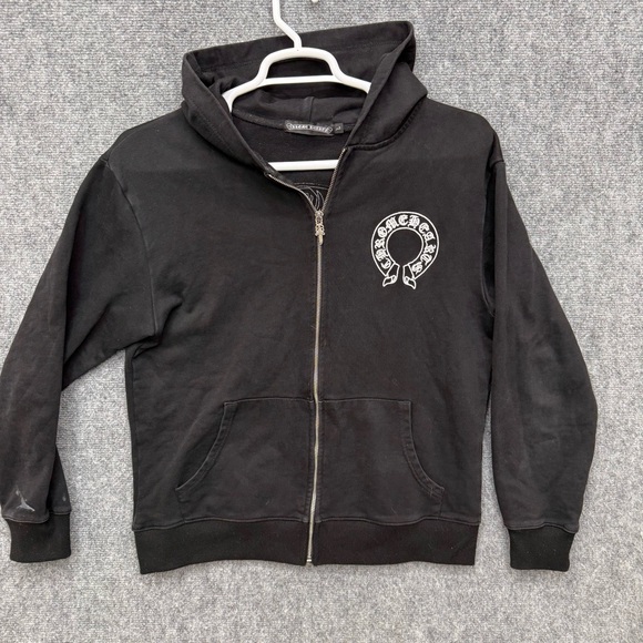 Chrome Hearts Full Zip Jacket Hoodie men's size Large w/ stain 007-086983